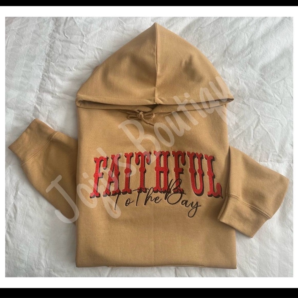 Faithful to the Bay Embroidered Hoodie-Niners